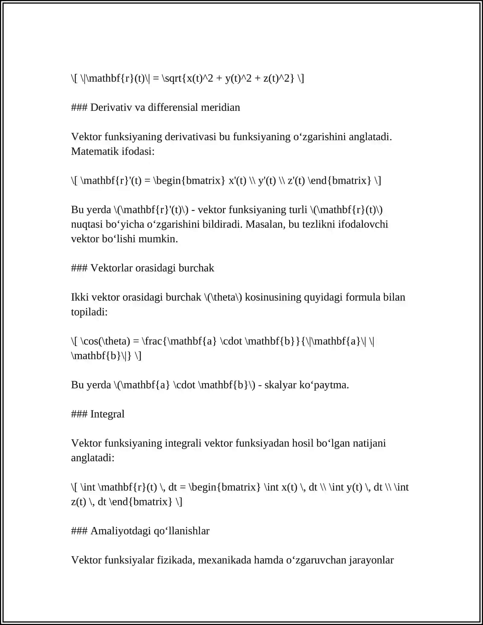 VEKTOR FUNKSIYALARNING KOMPYUTER GRAFIKASIDAGI TATBIQLARI 4