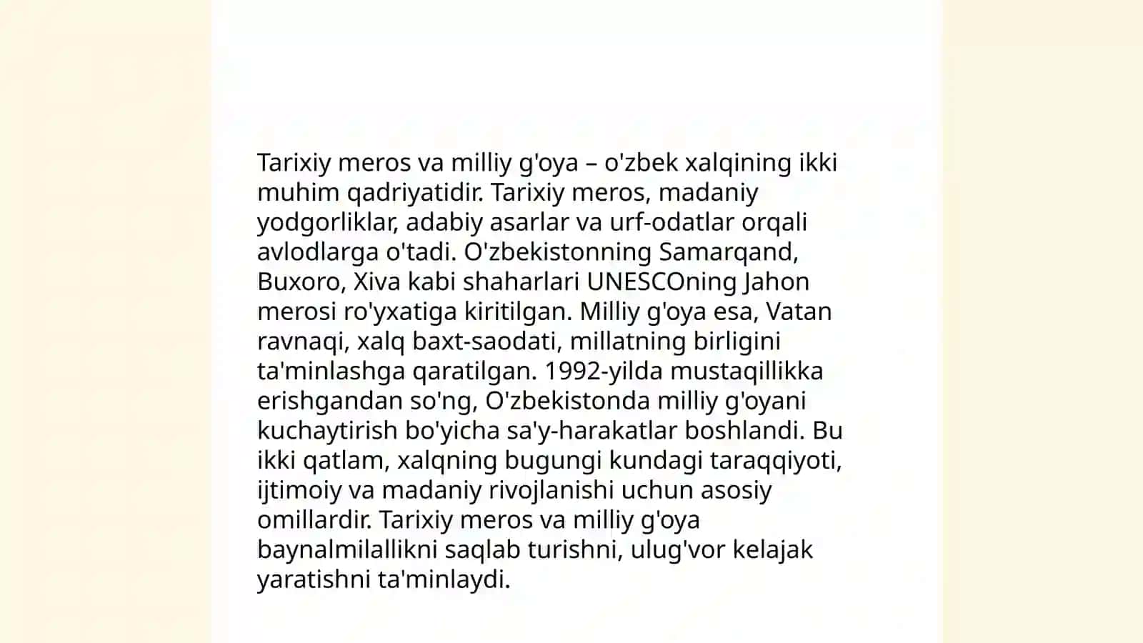 Milliy g'oya ma'naviyat asoslari huquq va tarbiya fanlarini õqitishda muammoli vaziyat keys stadi topshiriqlarni ishlab chiqish mettodi 4