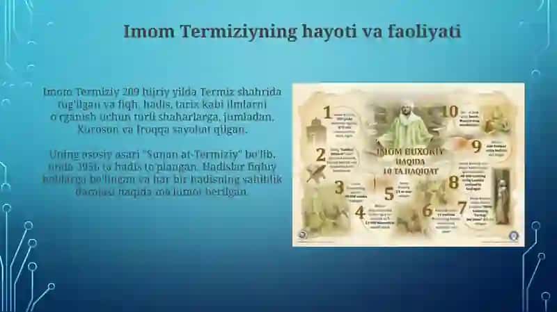 Imom Buxoriy va Imom Termiziyning hadis ilmiga qo'shgan hissalarining qiyosiy tahlili 4