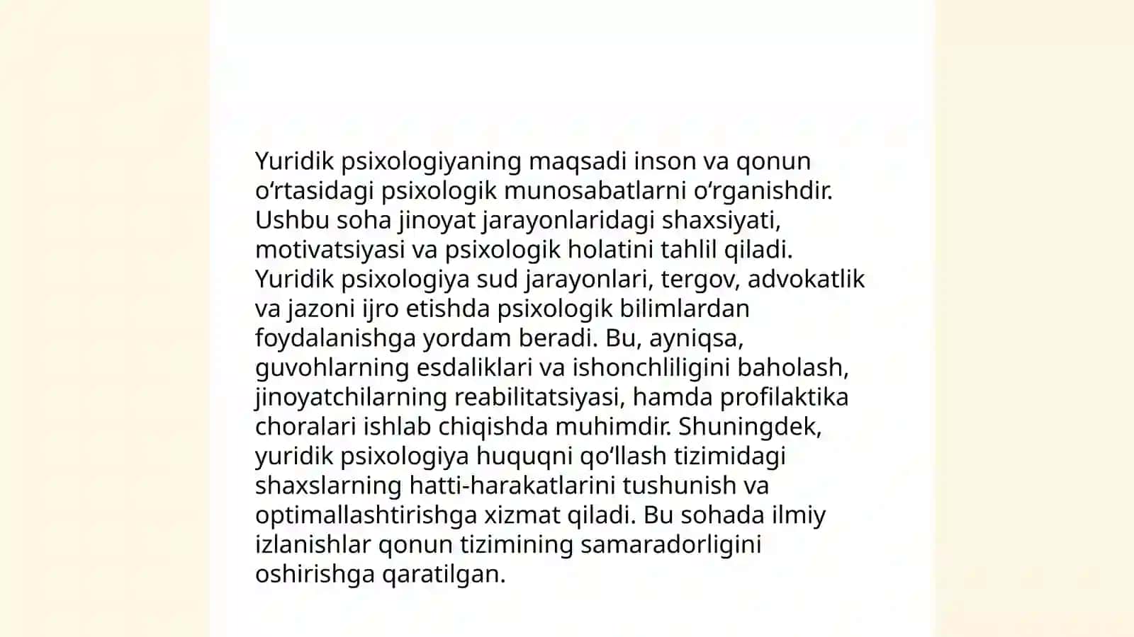 Yuridik psixologiya fanining predmet, maqsadi va vazifalari 4