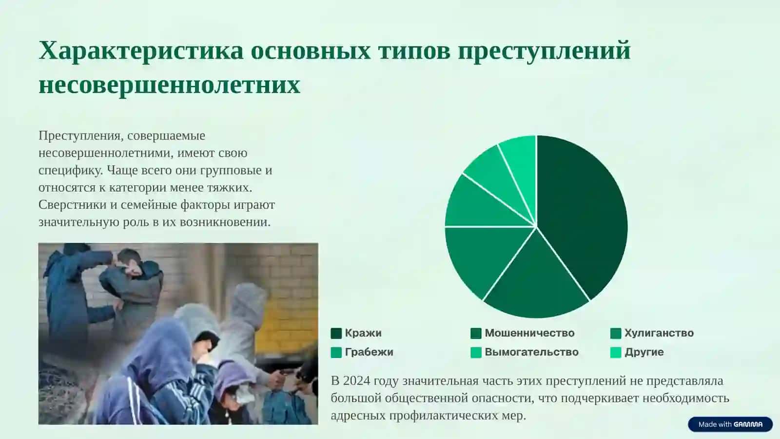 Преступность, преступность несовершеннолетних и профилактические услуги 4