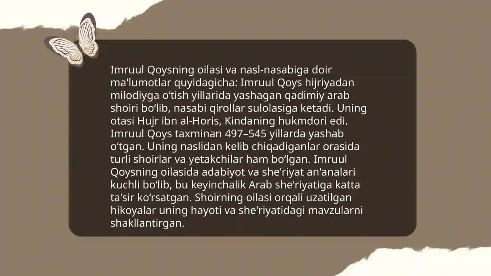 Arab adibi Imruul Qoysning hayoti va ijodi 4
