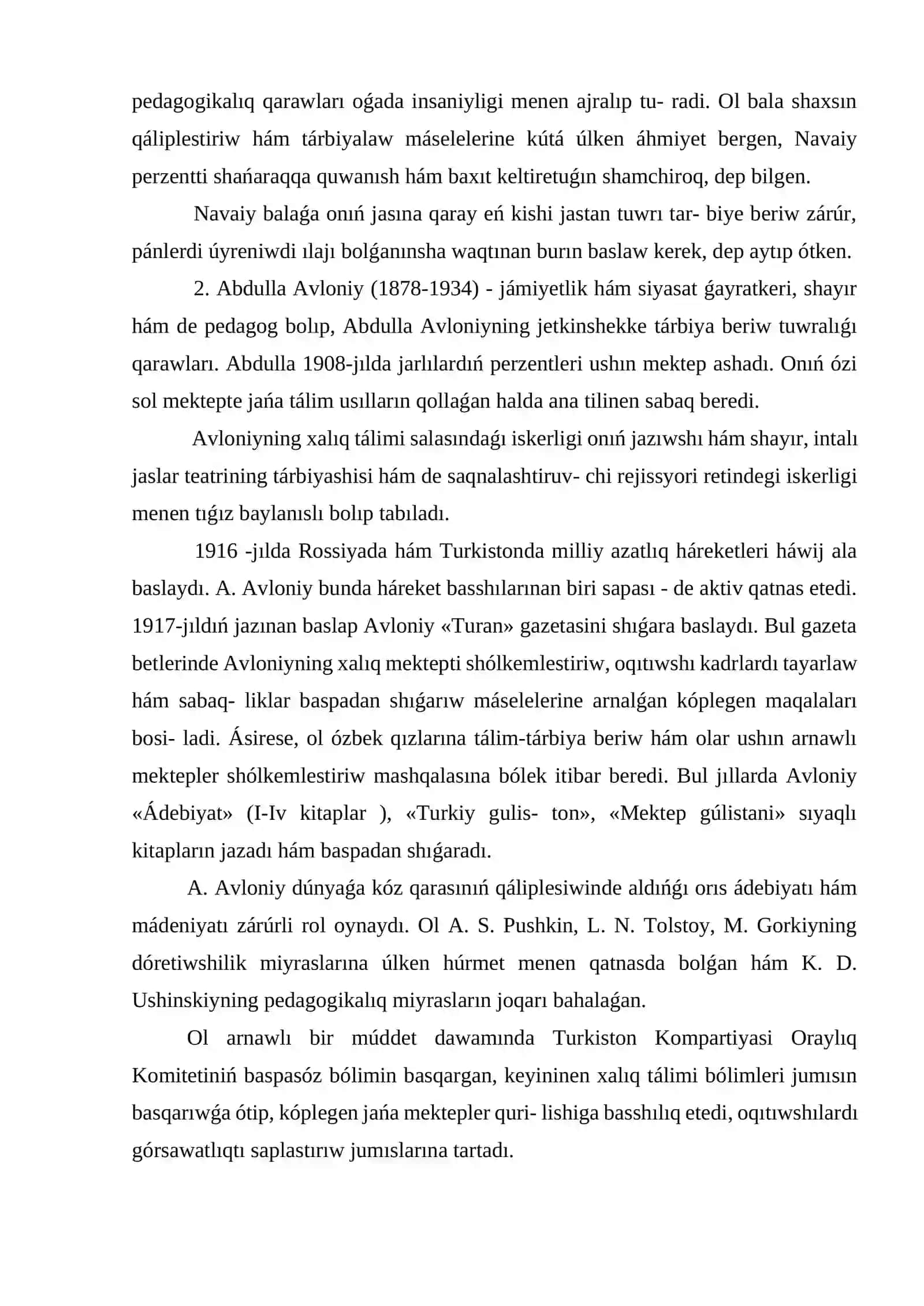Shıǵıs hám batıs ulamalarınıń til ósiriv, sóylew hám jas awladtı tárbiyalawǵa tiyisli kóz qarasları 4