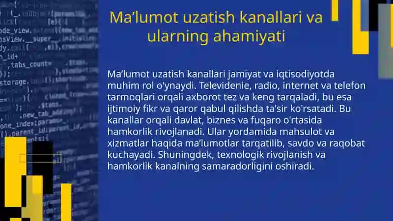 Ma'lumot uzatish kanallari 4