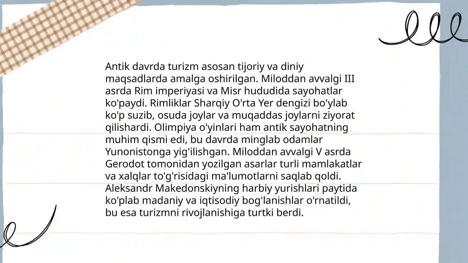 Mehmondorchilik va turizm tarixi 4