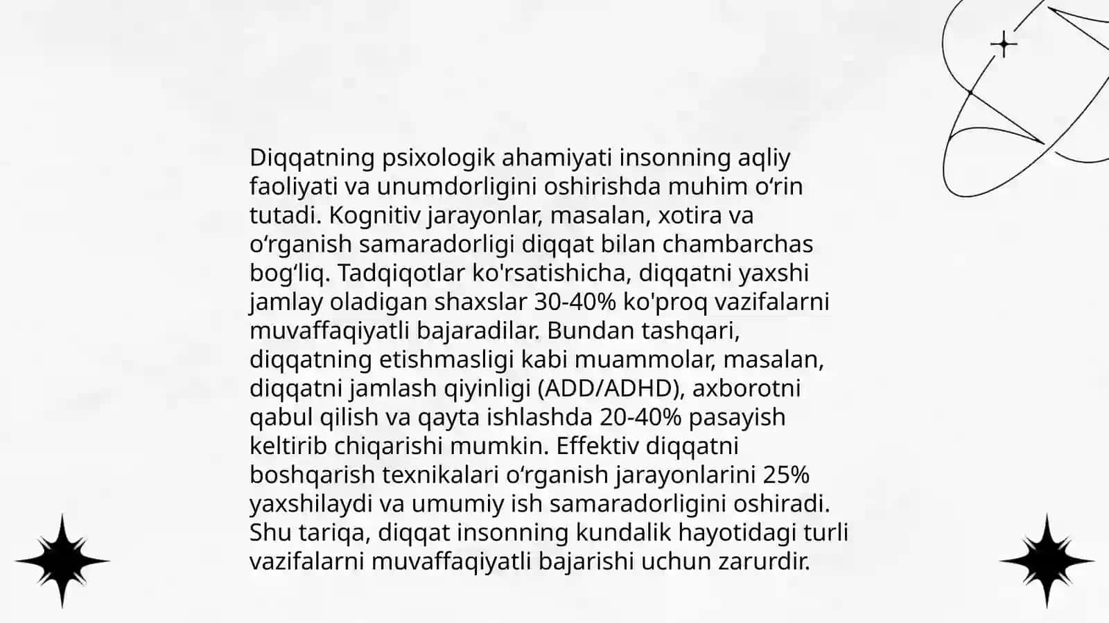 Diqqat haqida tushuncha va uning nerv-fiziologik asoslari 4