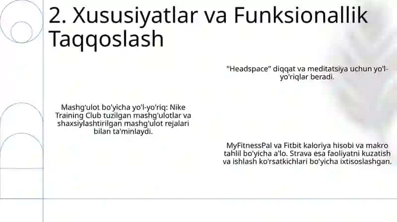 Sog'liqni saqlash va fitness ilovalari tahlili 4