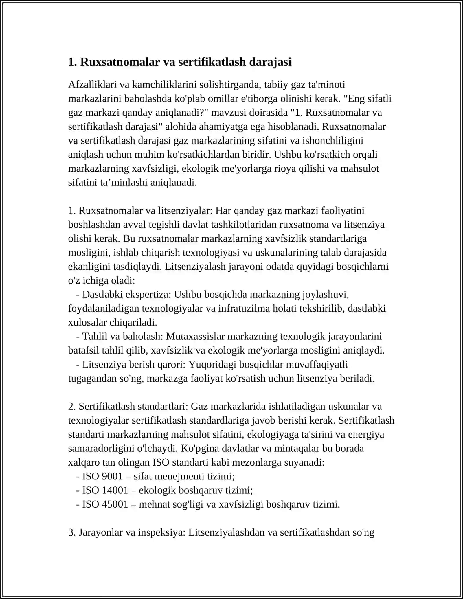 ENG SIFATLI GAZ MARKAZI QANDAY ANIQLANADI? 4