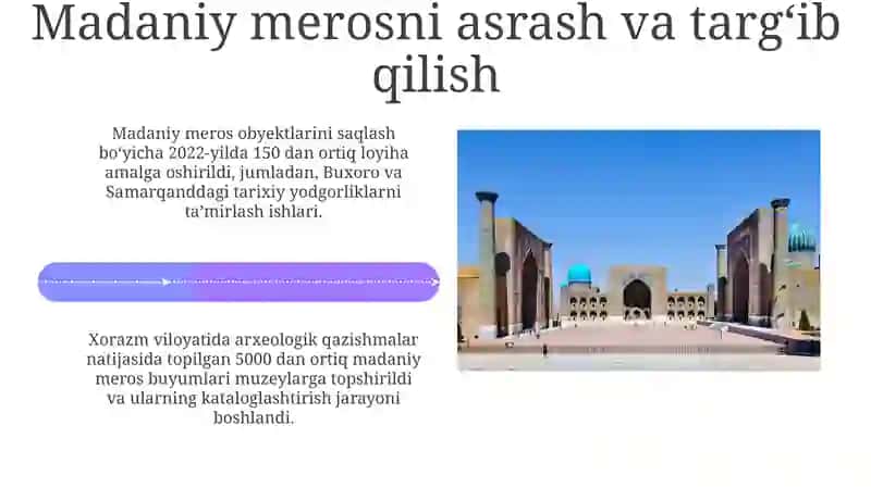O‘zbekistonda milliy qadryatlar va tarixni tiklash borasidagi islohotlar 4