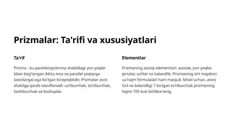 Geometrik jismlarga kirish 4