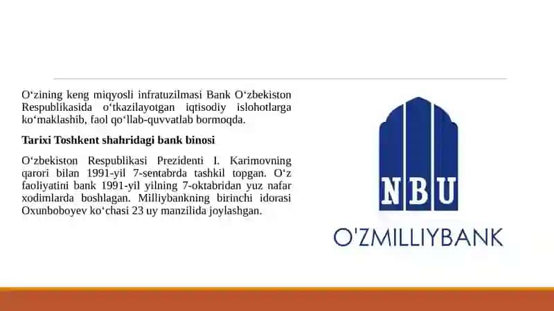 O‘zmilliy bank Aj Bank Moliya soxasi 4