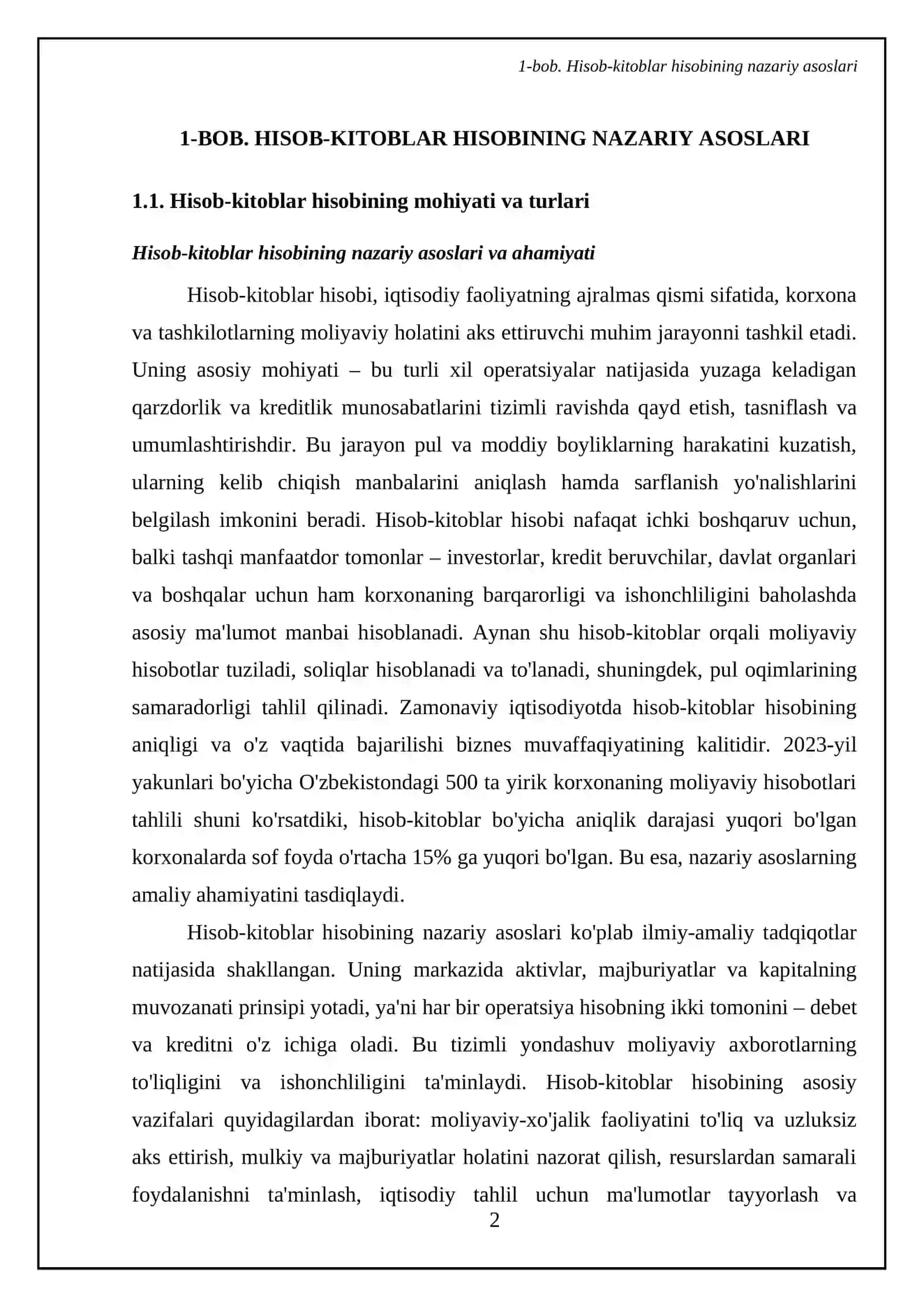 Hisob kitoblar va oldindan toʻlovlar hisobi 4