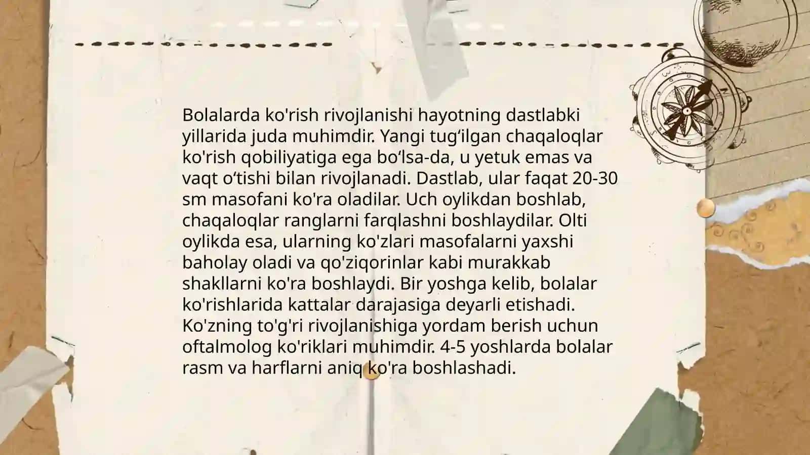 Ko'rishning yosh xususiyatlari 4