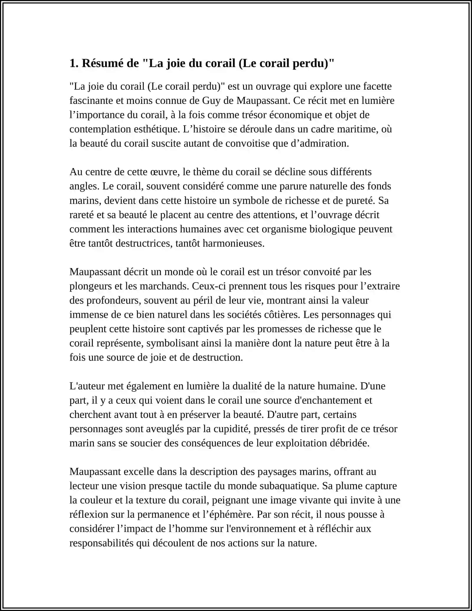 LA JOIE DU CORAIL (LE CORAIL PERDU) 4