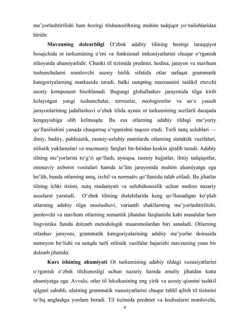 Ot turkumining adabiy tildagi xususiyatlari 4