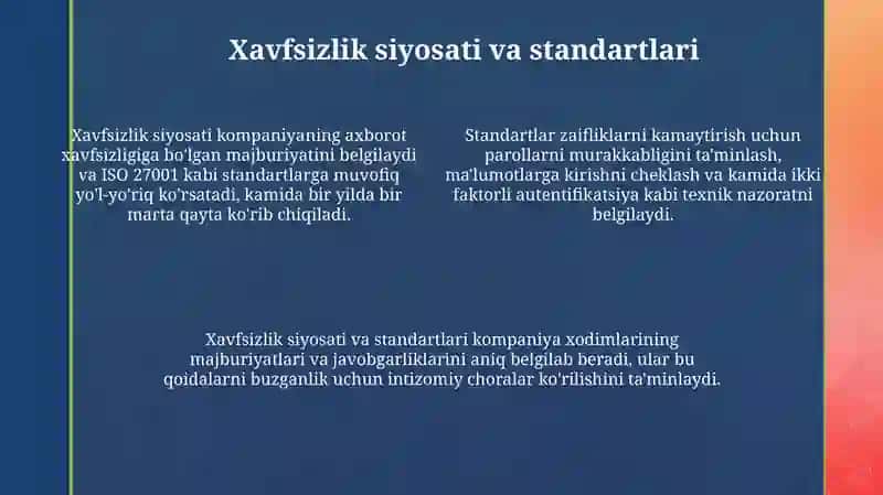 Axborot xavfsizligini ta'minlash usullari 4