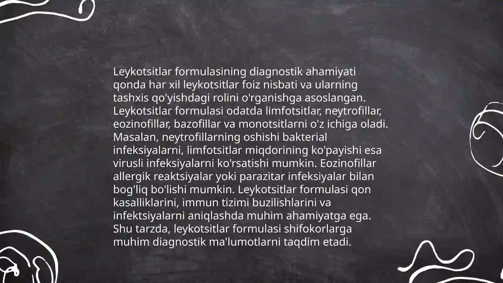 Leykoformula.Turli xil kasalliklarda leykoformuladagi oʻzgarishlar va uning diagnostik ahamiayati 4