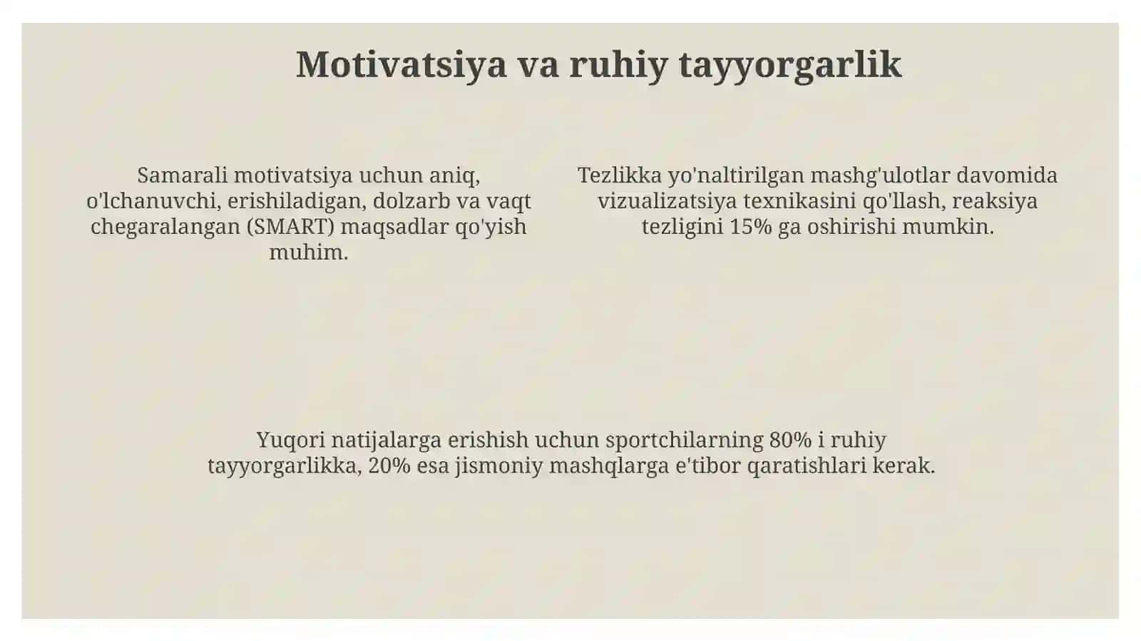 Tezkorlik qobilyatini tarbiyalash metodikasi 4