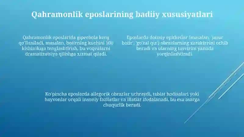Qahramonlikdostonlarininggʻoyaviyvabadiiyxususiyatlari 4