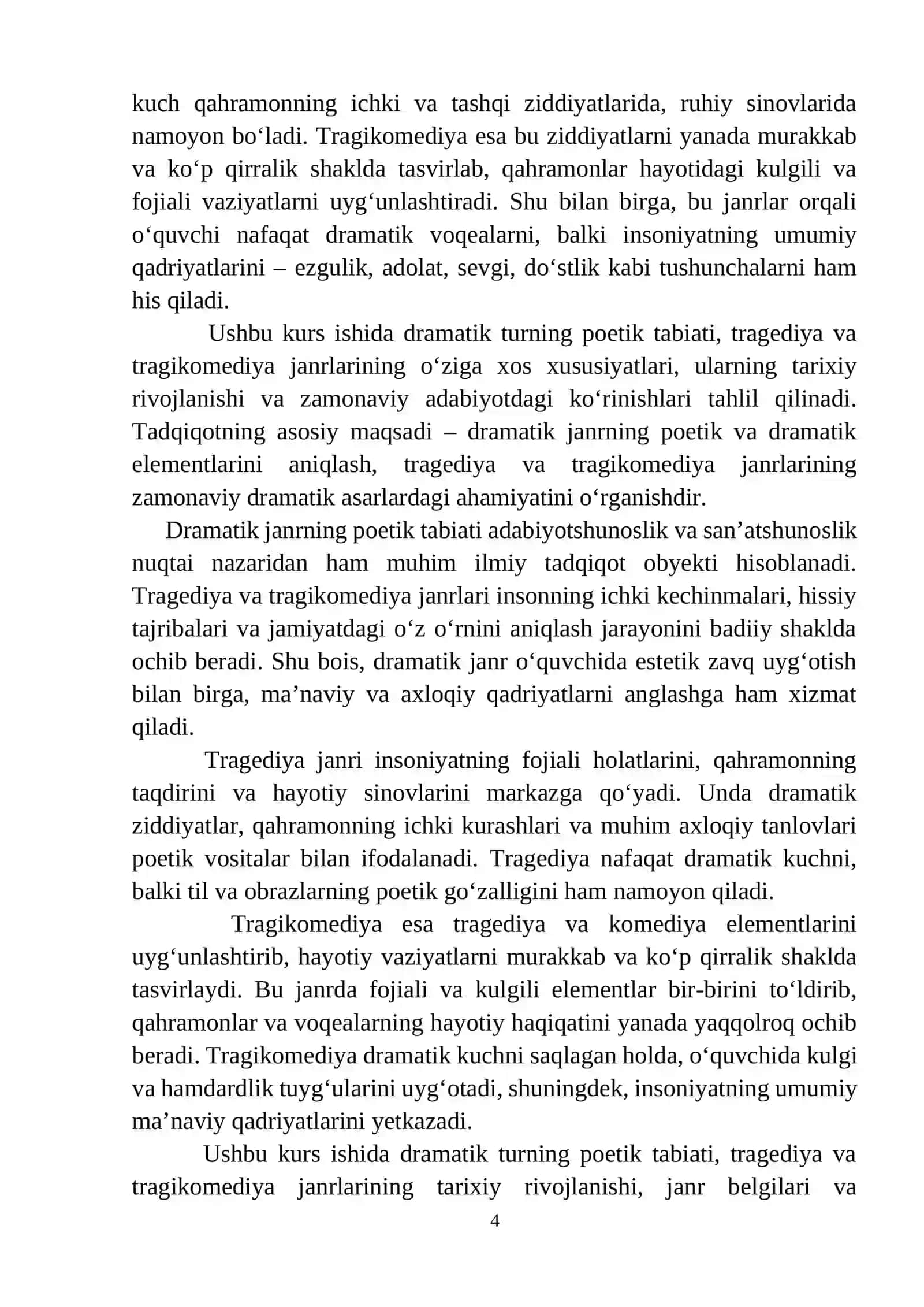 Dramatik tur va uning janrlari 4