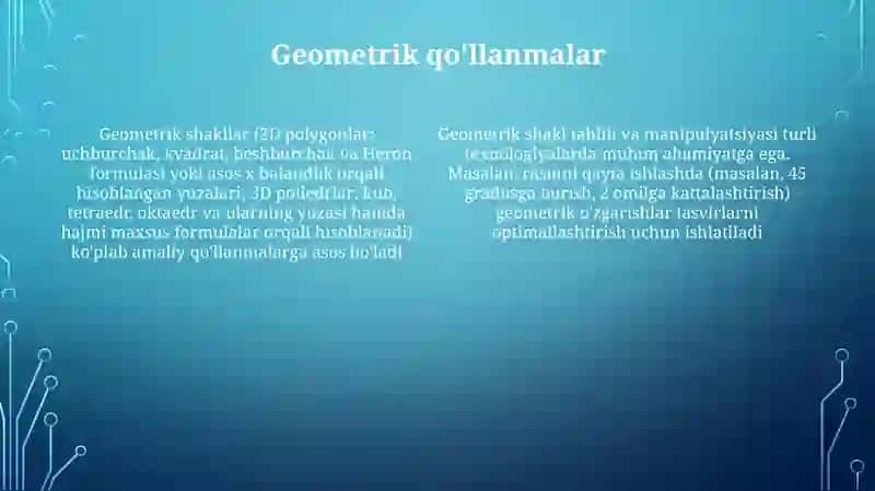 Geometrik shakllar 4