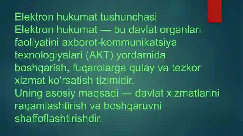 Elektron hukumat tizimi 4