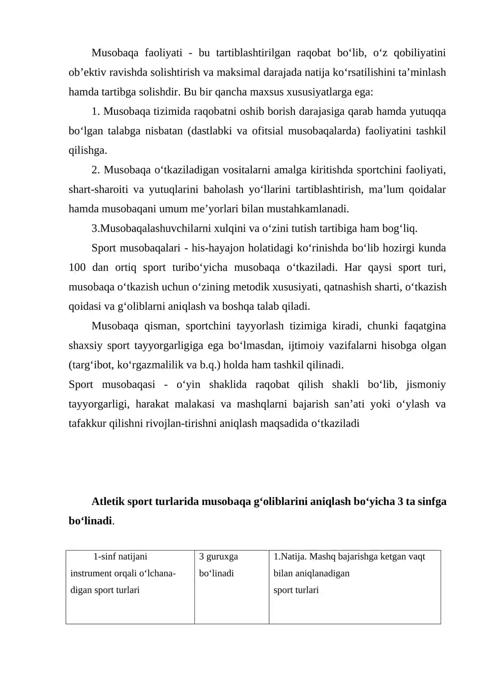 SPORTDA SARALASH, MODELLASHTIRISH VA BASHORAT QILISHDA SPОRT MUSОBАQАLАRI TIZIMINI O‘RNI 4