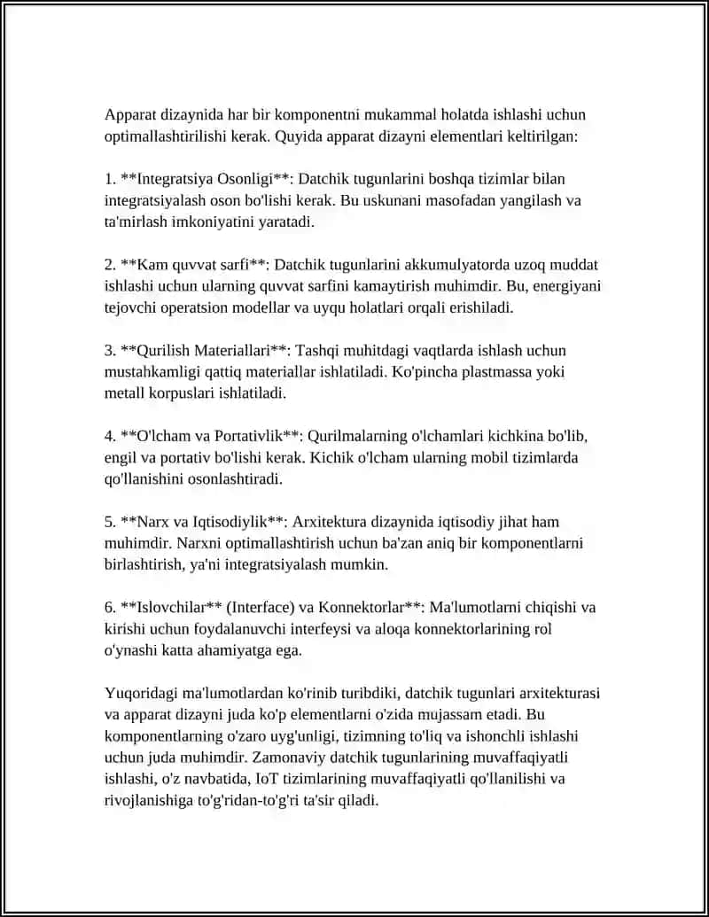 DATCHIKLAR TARMOG‘INI LOYIHALASH VA AMALGA OSHIRISH 4