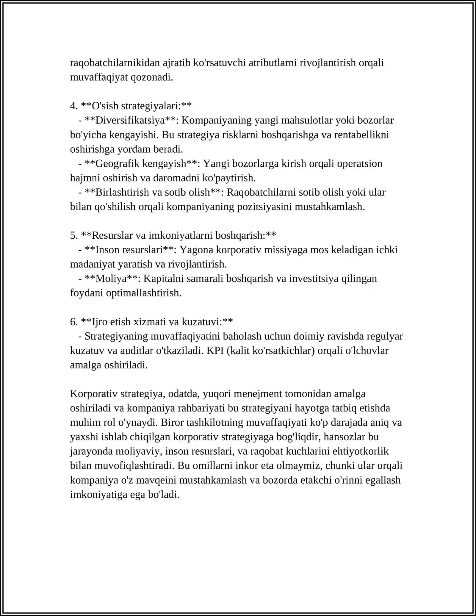DIVERSIFIKASIYA KORPORATIV STRATEGIYASI 4