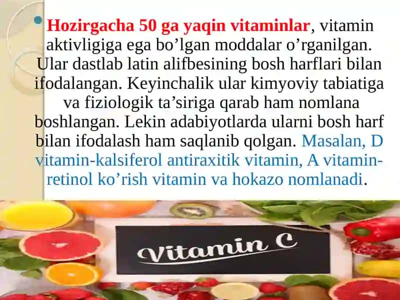 Vitaminlar haqida tushuncha 4