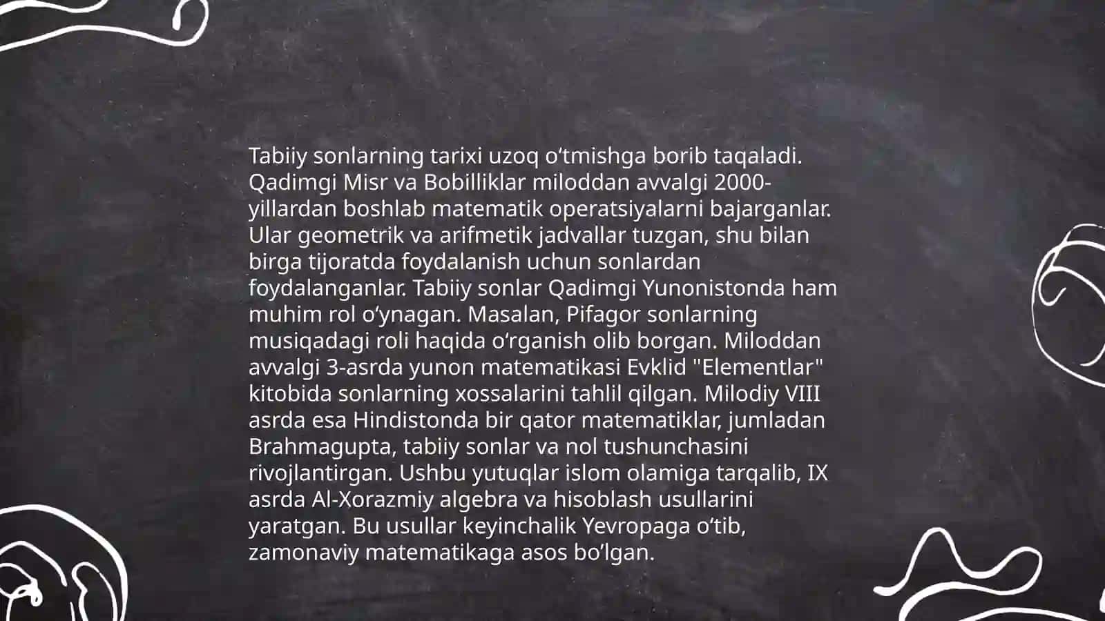 Tabiiy sonlar haqida umumiy ma'lumot 4