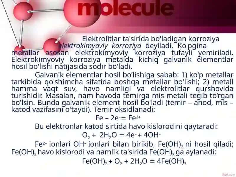 Metall va qotishmalarning korroziyalanish (zanglash) jarayonini o‘rganish 4