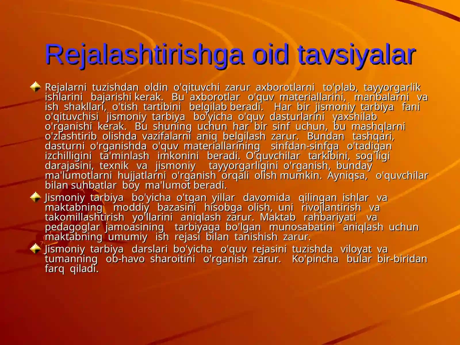 JISMONIY TARBIYA DARSLARIDAO`QUV KO`NIKMA VA MALAKALARNI SHAKLLANTIRISHNING ASOSIY PEDAGOGIK-METODIK QONUNIYATLARI 4