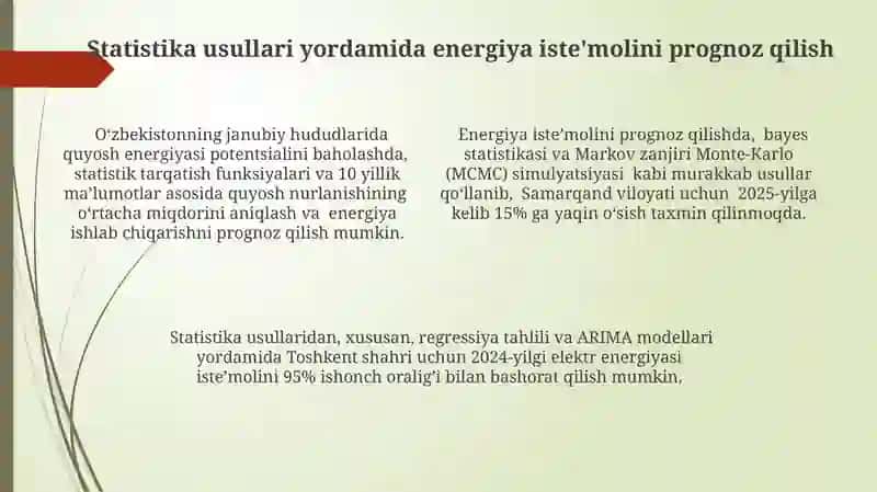 Ehtimollik nazariyasi va matematik statistikadan energetikada foydalanish 4