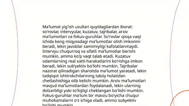 Mahalliy va xalqaro tadqiqot metodologiyalari 4