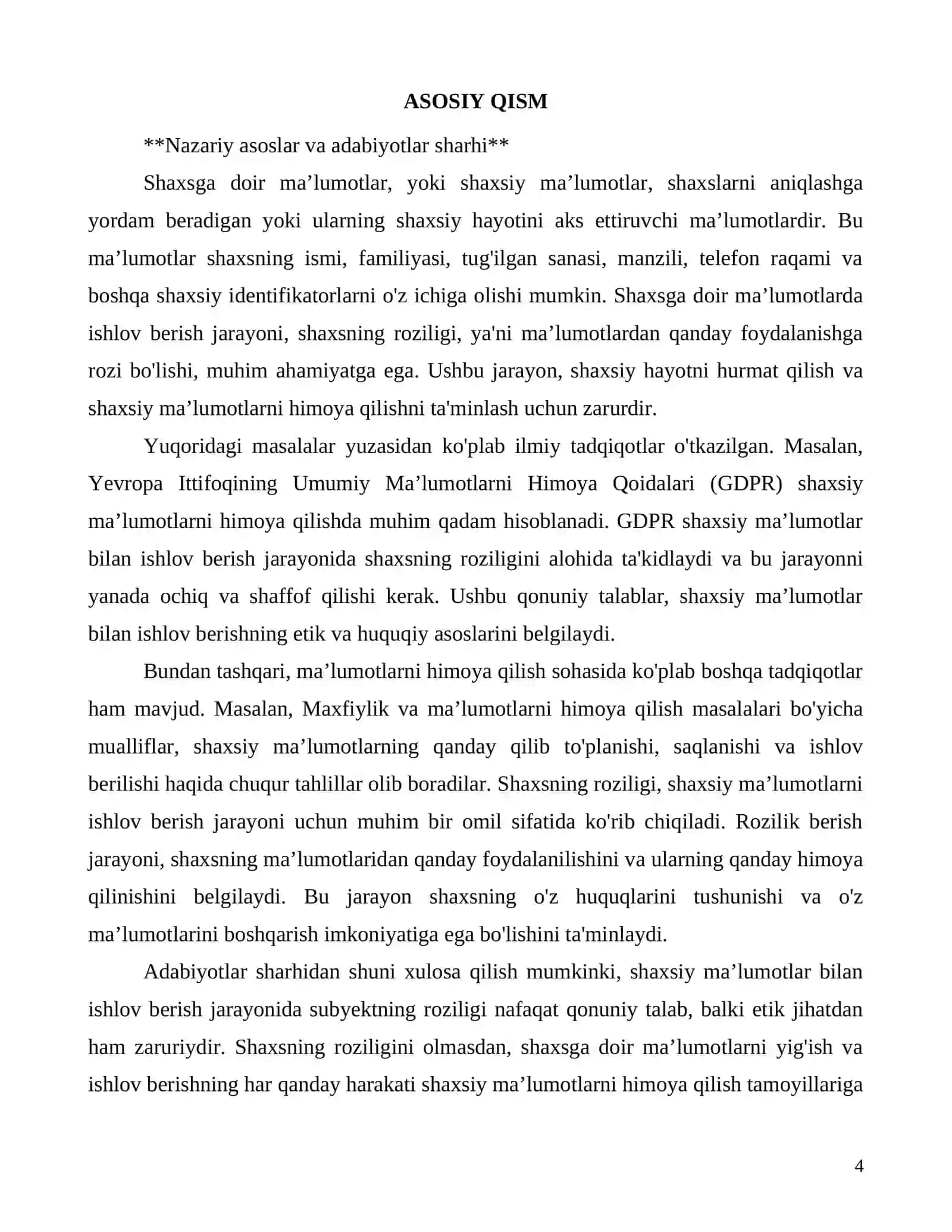 Shaxsga doir ma’lumotlarda subyekt roziligi masalalari 4