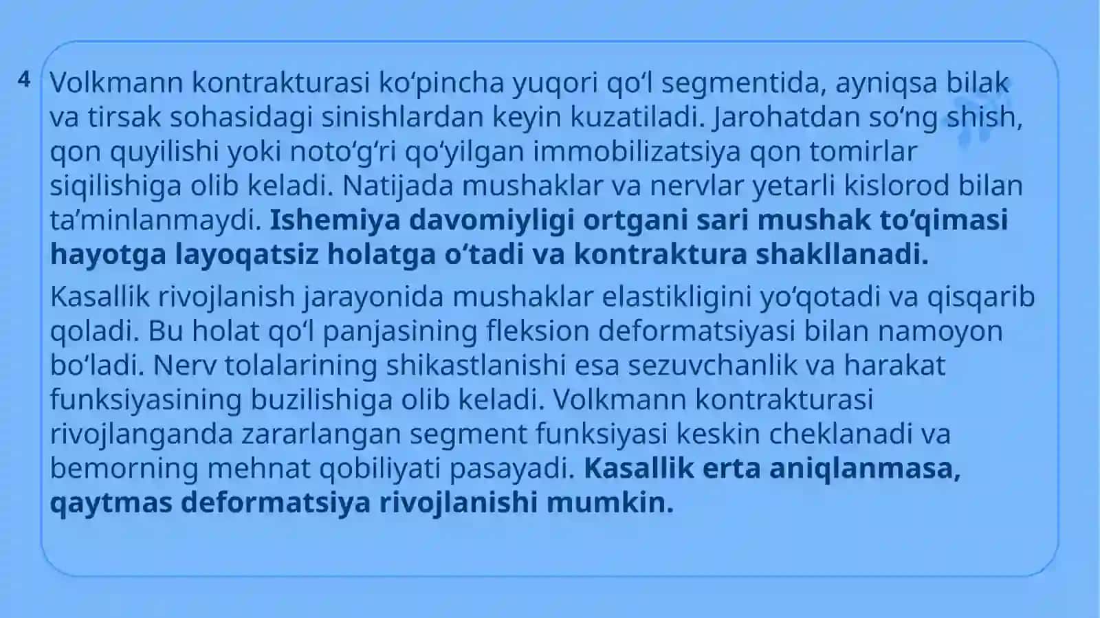 Volkmann (folkman) ishemikkontrakturasi 4