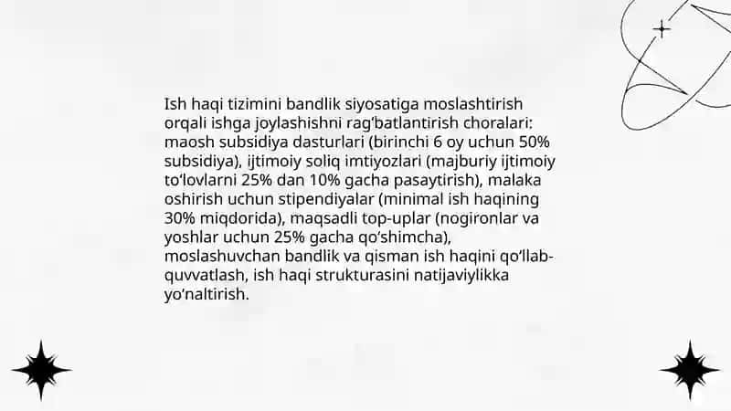 Aholi bandligini taʼminlash sharoitlarida korxonada kadrlar siyosati va ish haqi to‘lash tizimi samaradorligini oshirish 4