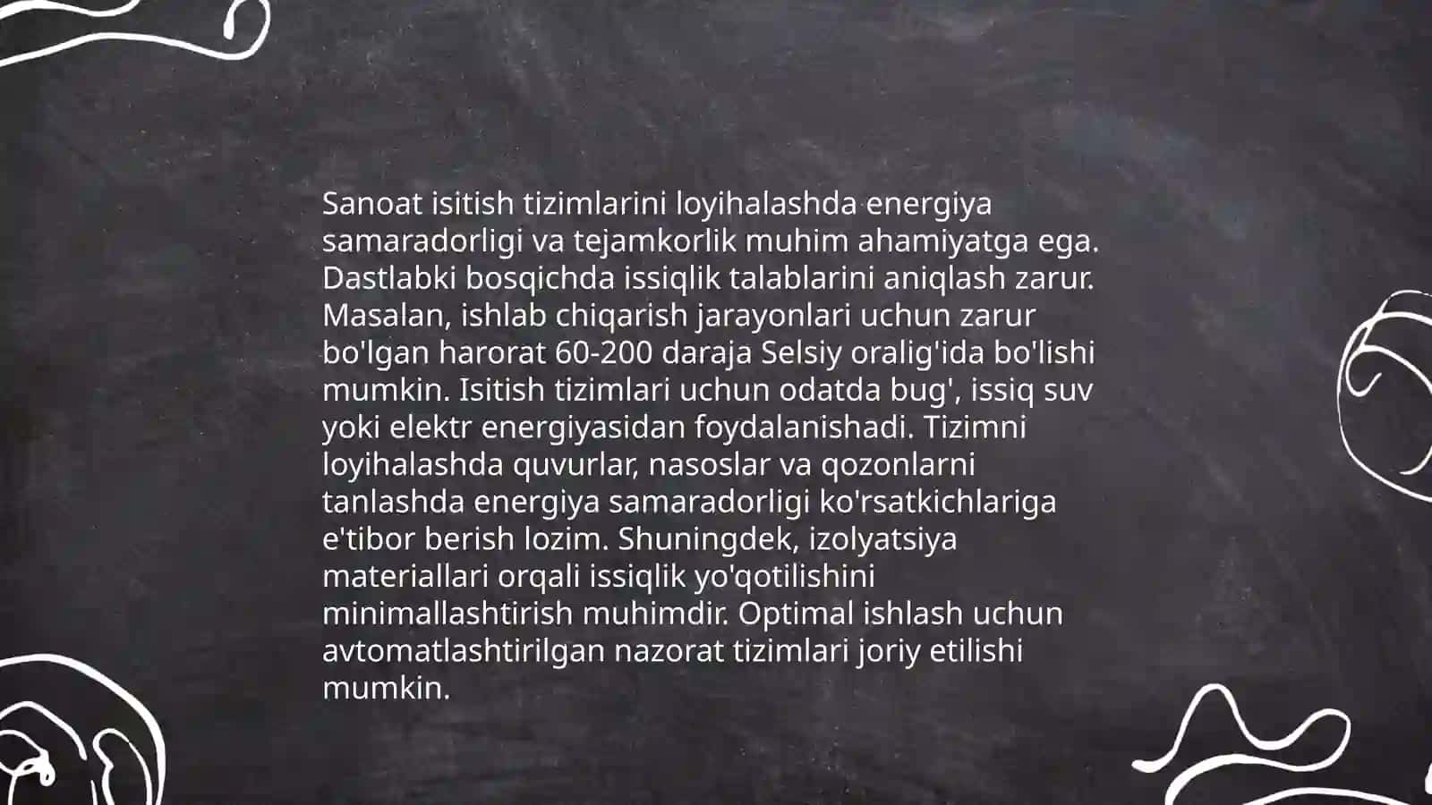 Sanoat korxonalarida energiya tizimlarini loyihalash 4