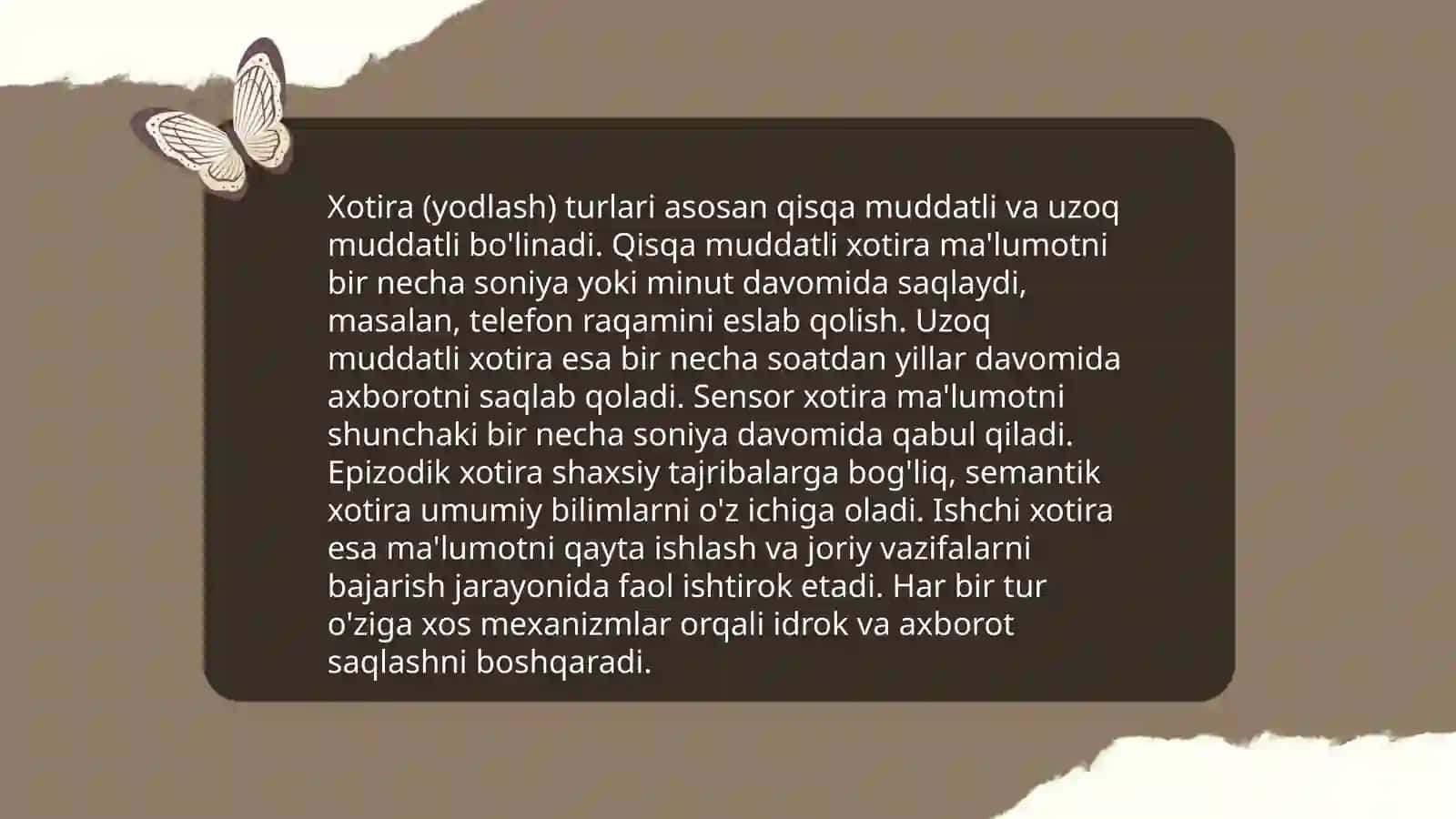 Xotira haqida tushuncha va uning nerv fiziologik asoslari 4