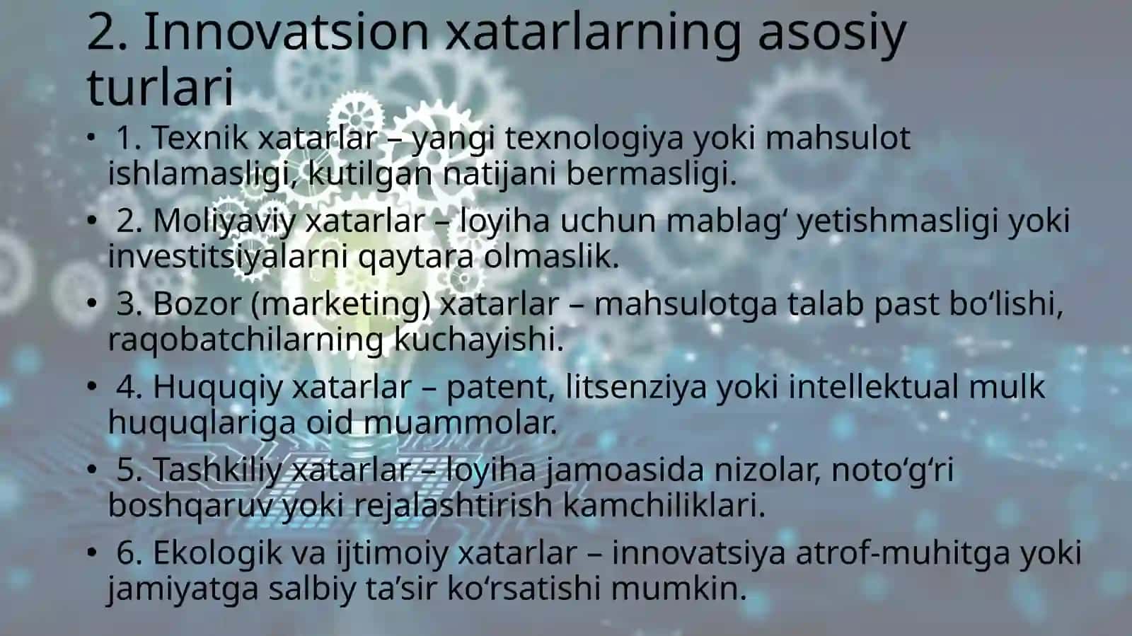 INNOVATSION XATARLARNI BOSHQARISH TIZIMI 4