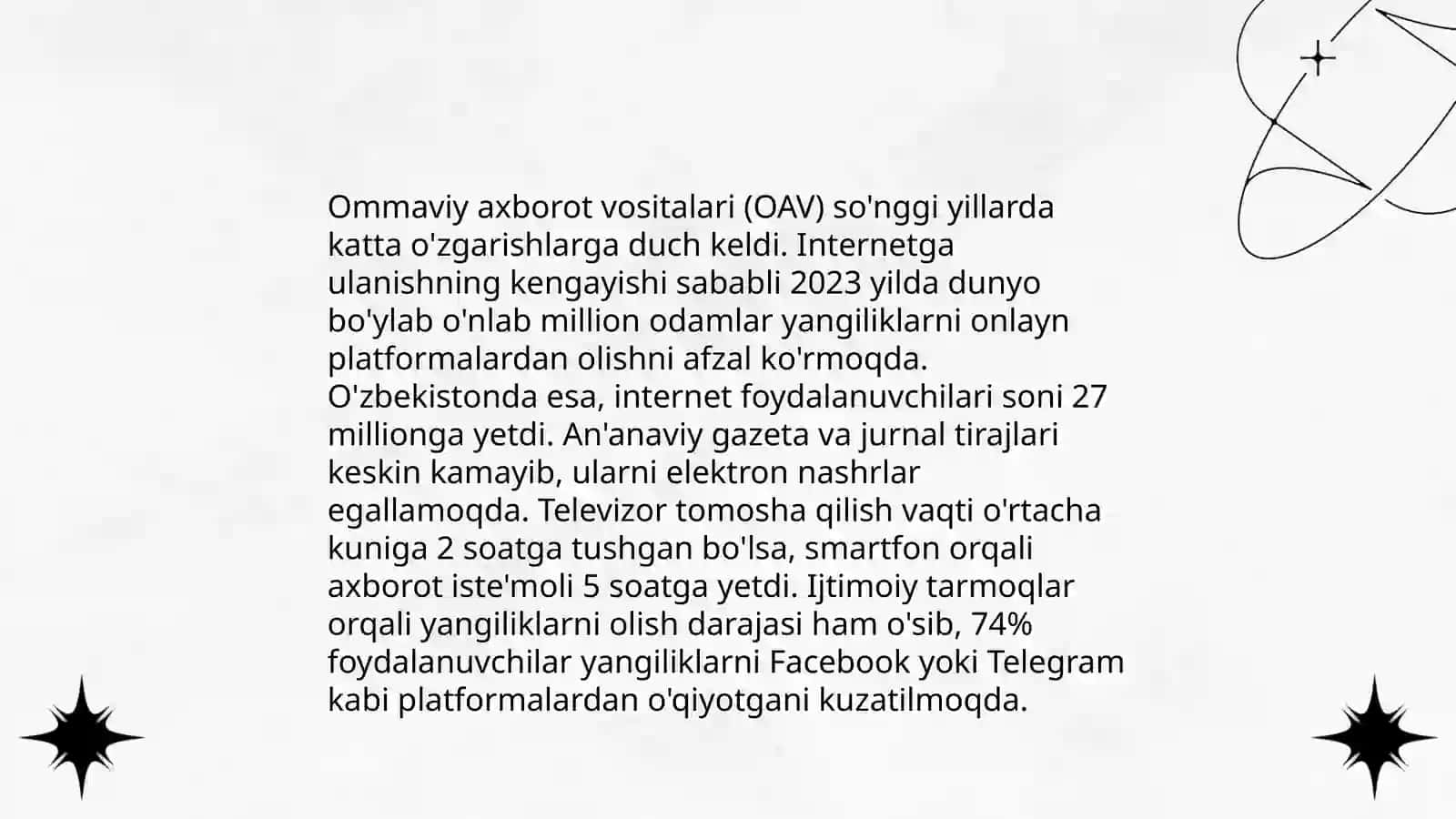 Media makonda axborotni taqdim etish 4