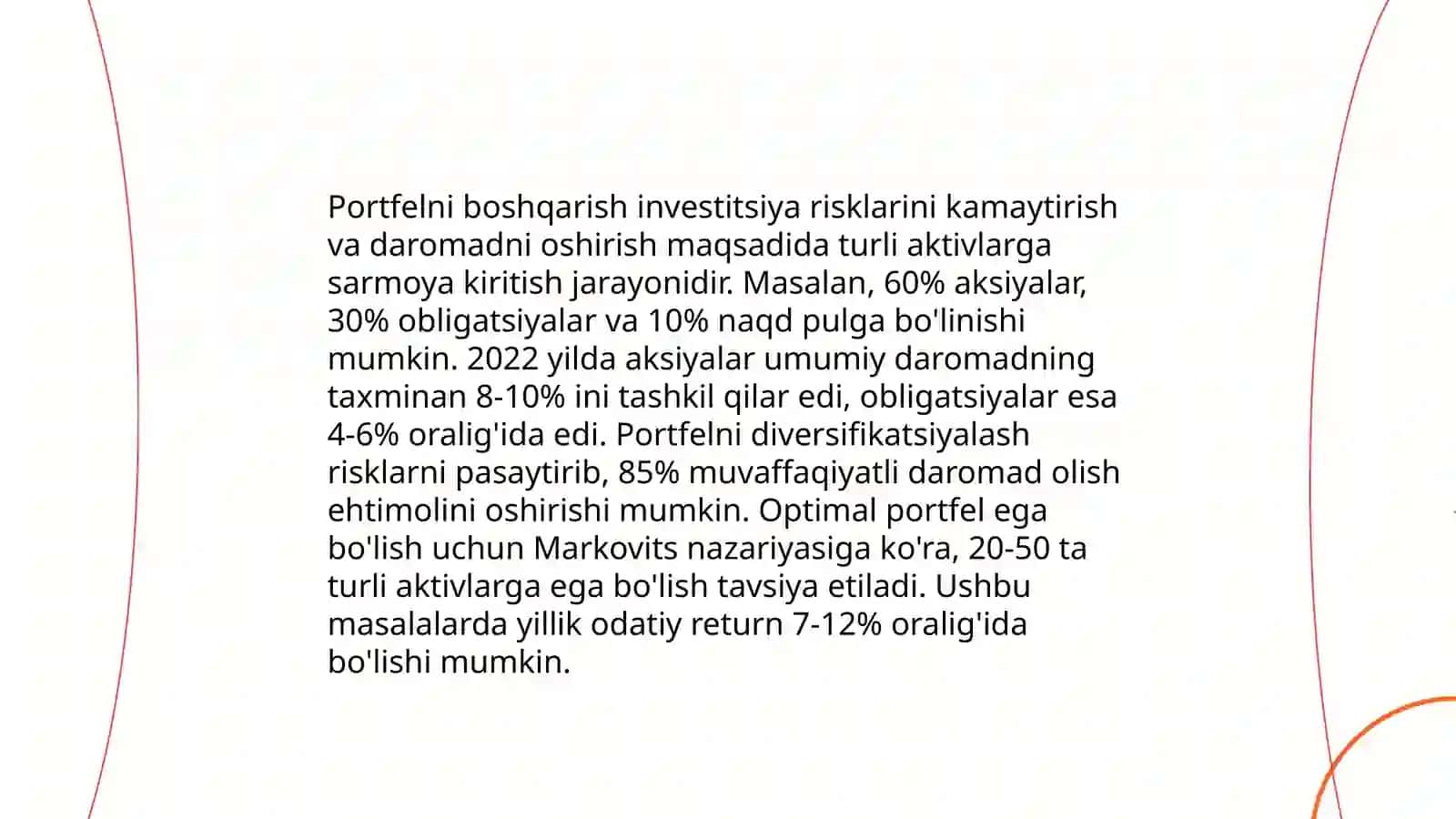 Portfel metodologiyasi tushunchasi 4