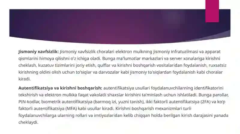 Elektronmulkni tadqiqotdan himoya qilish usullari 4