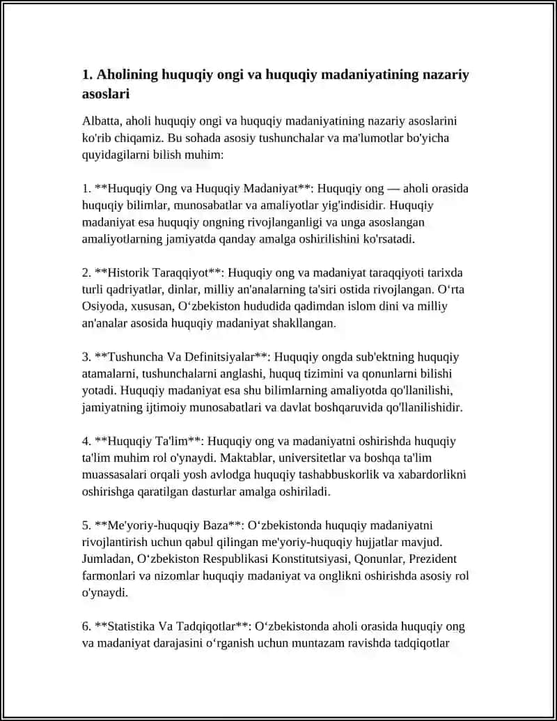 AHOLINING HUQUQIY ONGI VA HUQUQIY MADANIYATINI YUKSALTIRISH 4