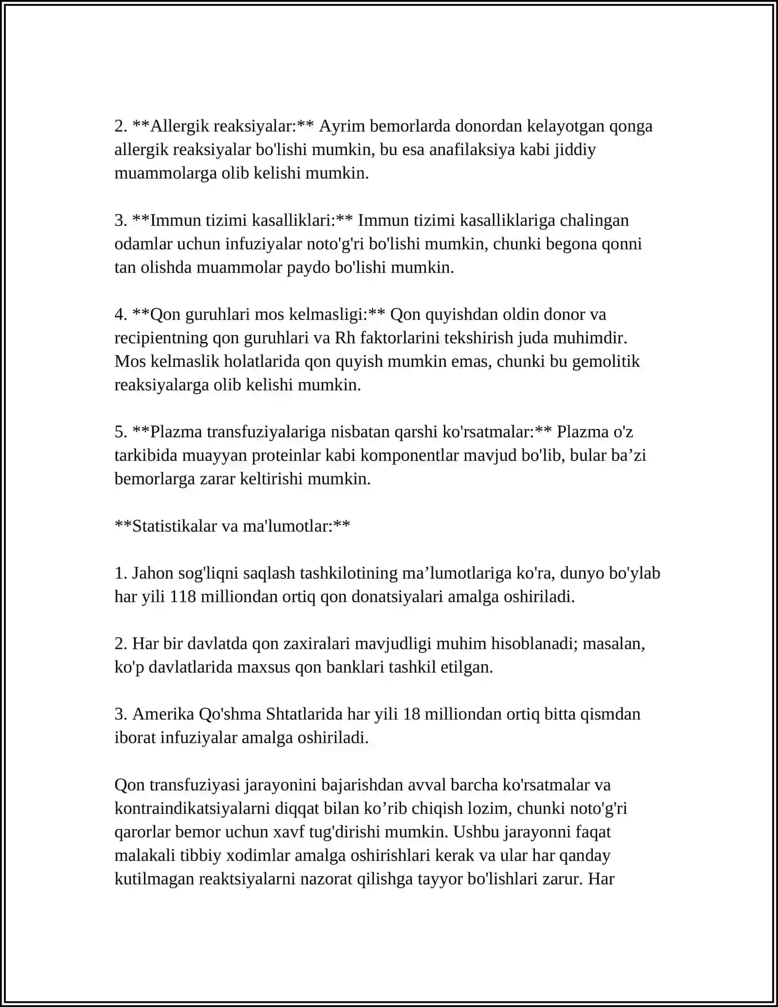 Qon VA Qon O'RNINI BOSUVCHI SUYUQLIK QUYISH 4