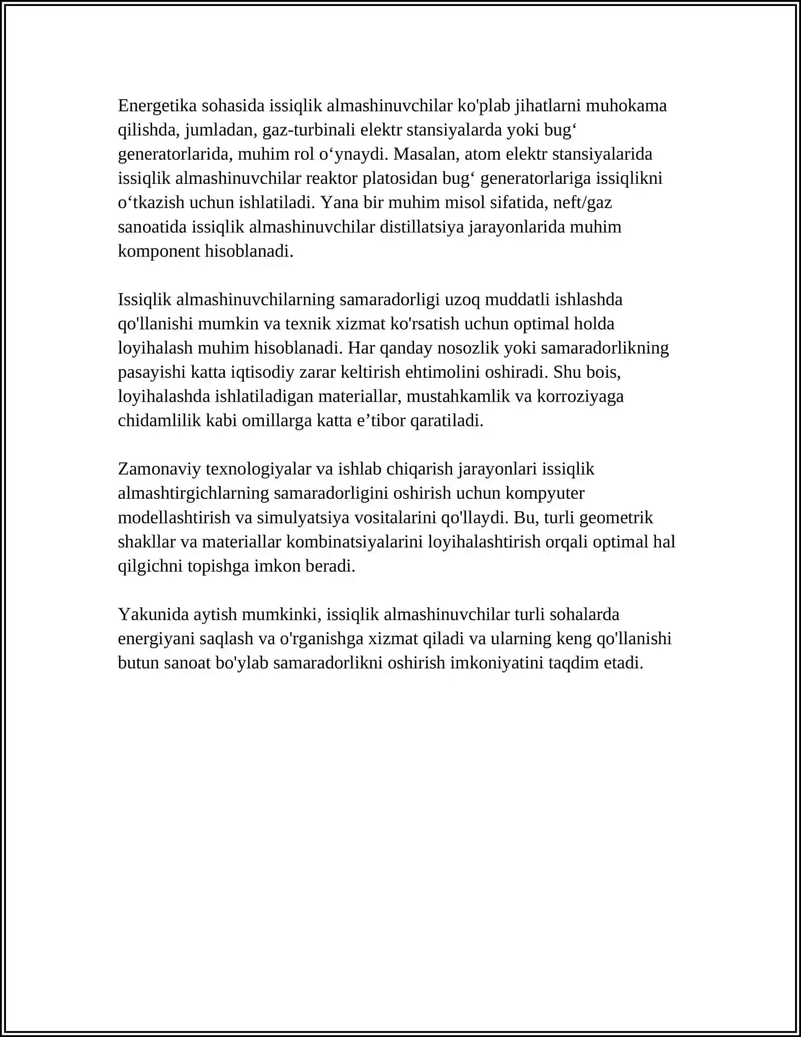 Issiqlik almashinuvchilar 4
