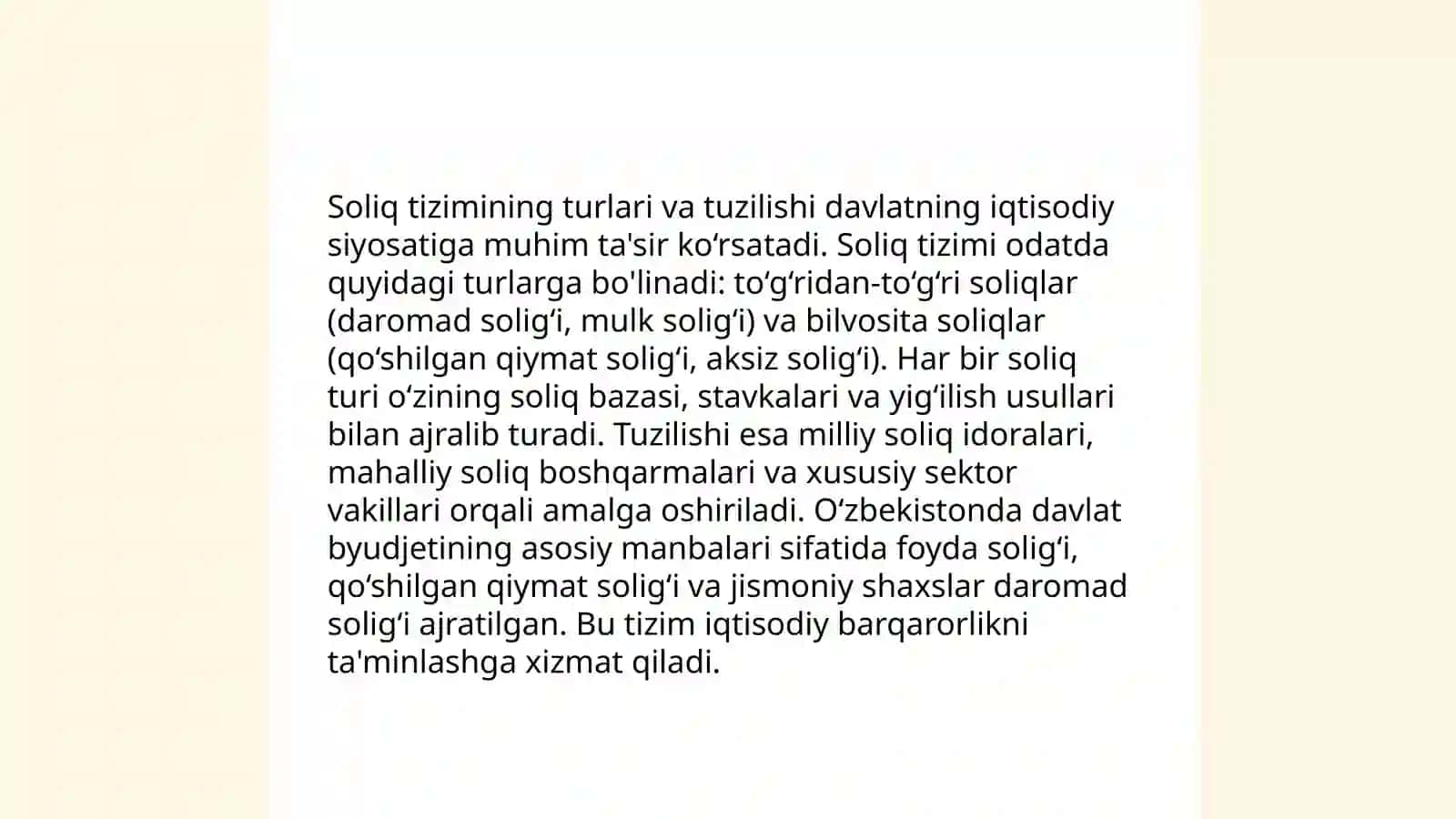 Soliq va soliqqa tortish nazariyasi fan 4