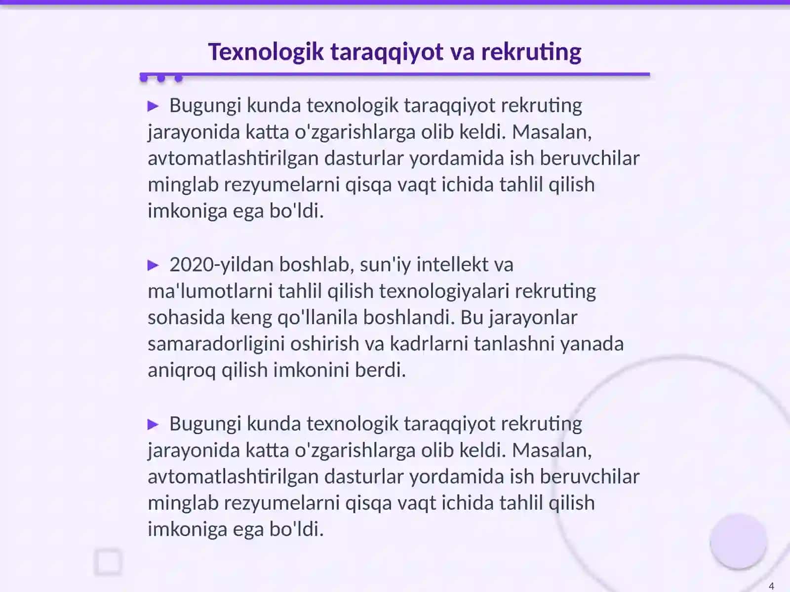 Rekruting bozorini rivojlantirish tendensiyalari 4