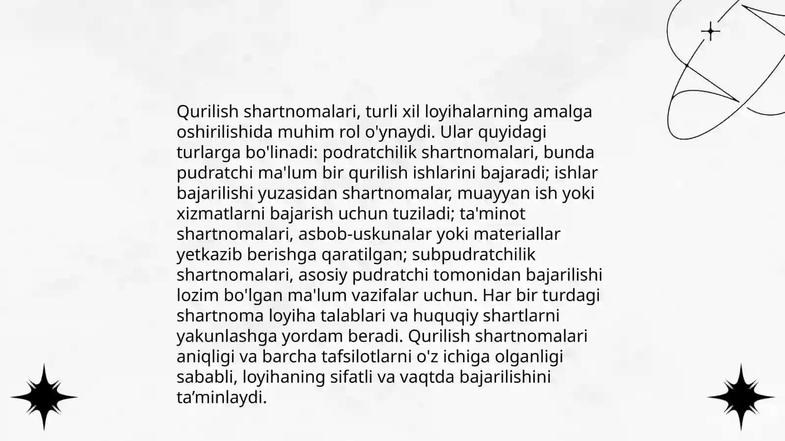 Qurilishda shartnoma munosabatlarining tartibi va mazmuni 4